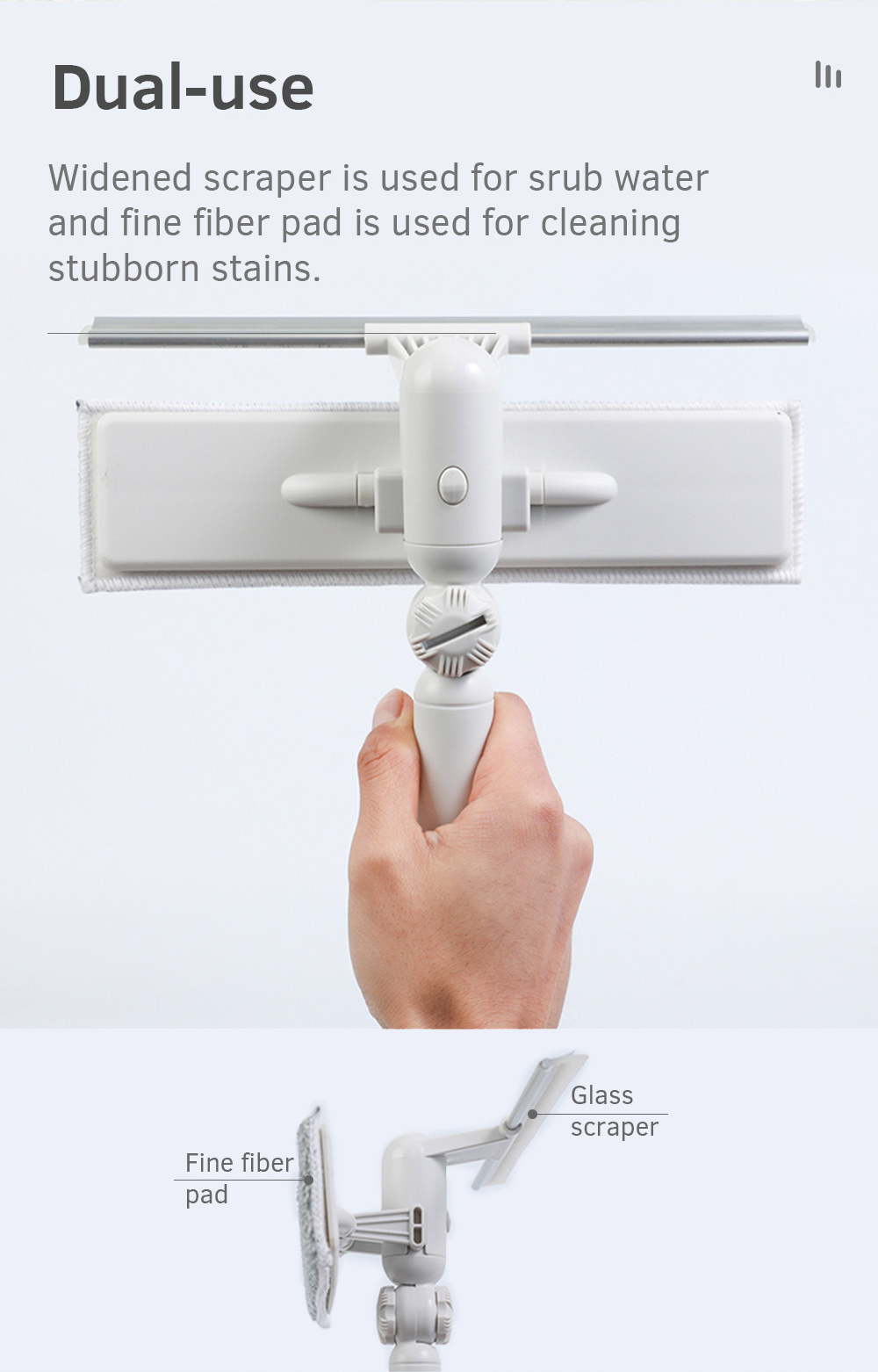 U-shaped Glass Wiper 2 in 1-4